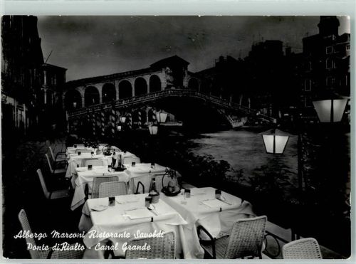 Venezia Albergo Marconi Ristorante Savoldi Ponte di Rialto Canal Grande