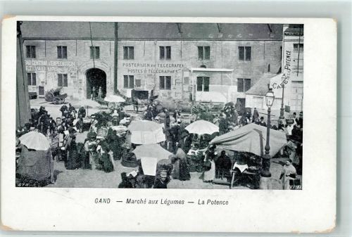 Gand 1906 Marche aux Legumes - La Potence , Posterijen en Telegrafen AK