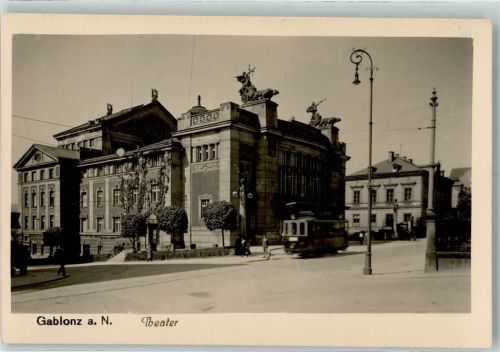 Jablonec n. Nisou Gablonz Neiße - Theater Straßenbahn