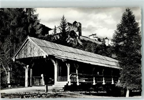 Panzendorf Histor. Brücke mit Burg Heimfels
