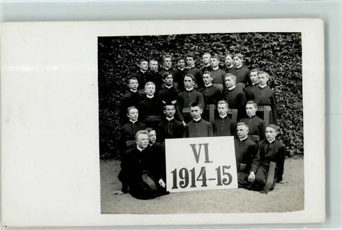 Moravská Trebová 1914 - 1915 Gruppenfoto Priester Ort handschriftlich