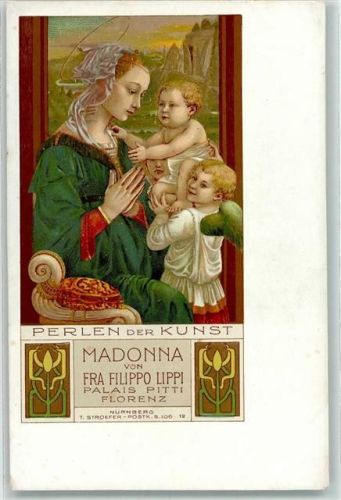 Firenze 1900 TSN Serie 106-3 Perlen der Kunst Palais Pitti Madonna von Raffael Heilige AK