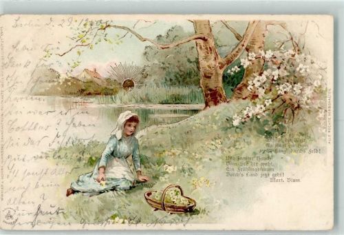 1900 Sonnenschein Karte Serie XIV Lithographie AK