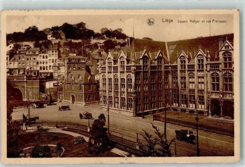 Liege 1937 Square Notger et rue Pierreuse AK