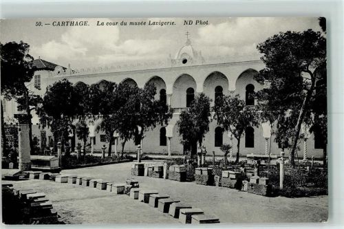 Karthago 1912 La cour du musee Lavigerie AK