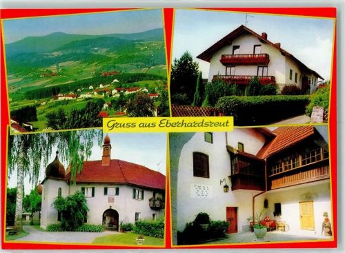 Eberhardsreuth Gästehaus Karl und Maria Matschiner Rückseite mit Abschürfungen bzw Kleberesten