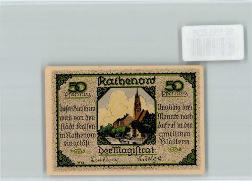 Rathenow Notgeld Rathenower Zietenhusar
