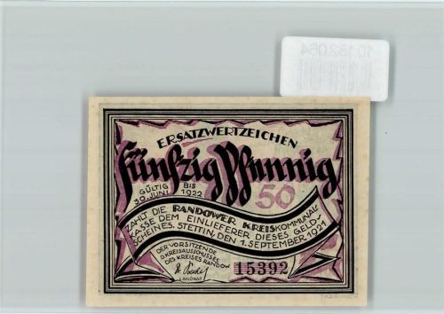 Stettin Notgeld Radow-Lied