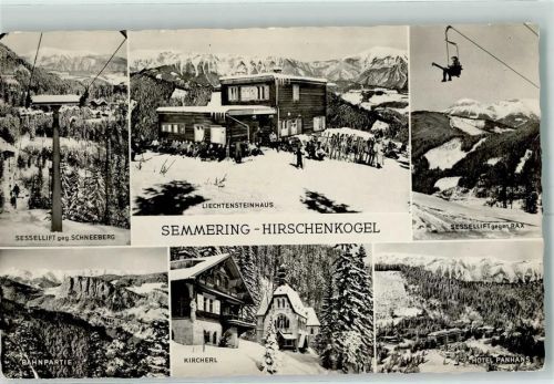 Liechtensteinhaus Sessellift Schneeberg Rax Kircherl Hotel Panhans Winter