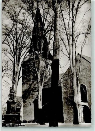 Bünde Alte Kirche Rückseite mit Abschürfungen bzw Kleberesten