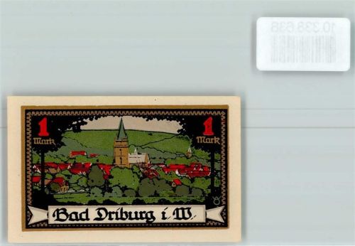 Bad Driburg 1 Mark Notgeld Wappen