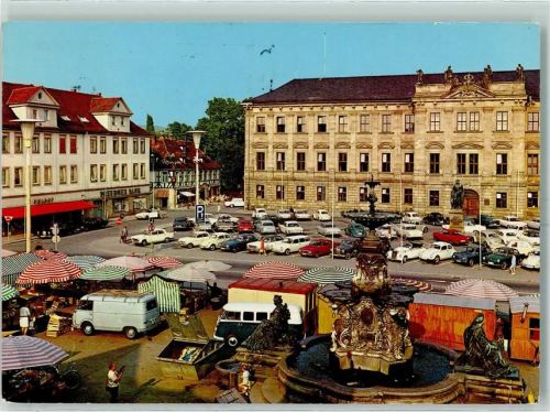 Erlangen Schloß Markplatz Marktszene