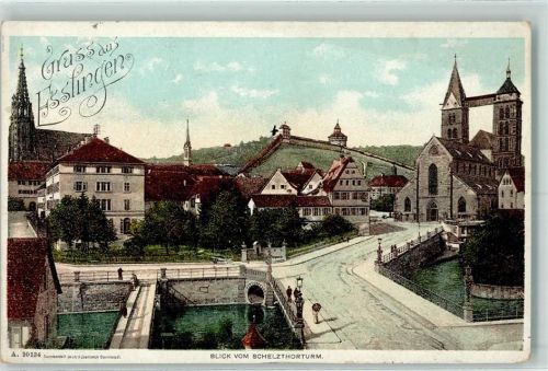 Esslingen 1905 Blick vom Schelzthorturm