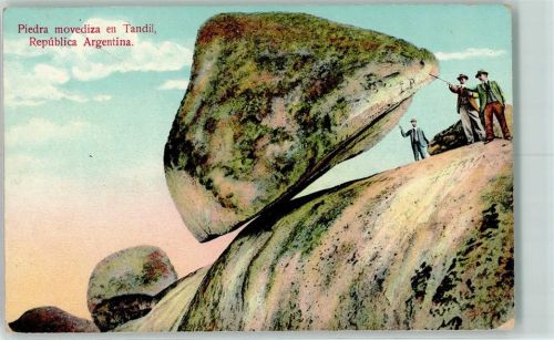 1913 Piedra movediza en Tandil AK