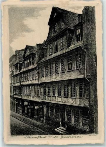 Frankfurt Goethehaus Radierung
