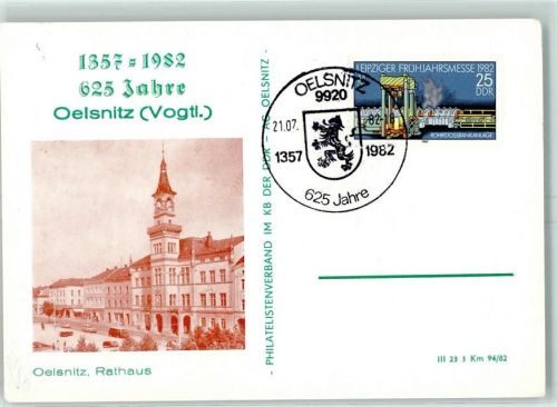 Oelsnitz Rathaus 625-Jahrfeier Sonderstempel