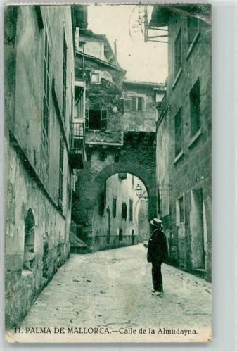 Palma Mallorca 1926 Gebrauchsspuren Calle de la Almudayana AK