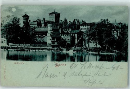 Torino 1898 Mondschein Medioevale