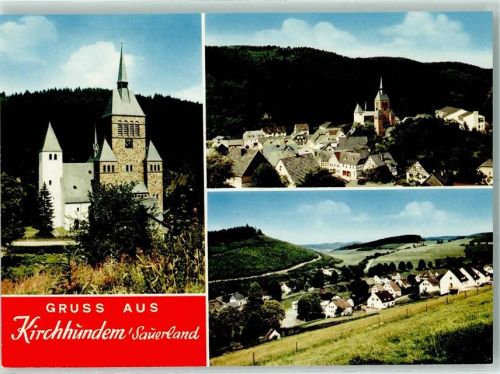 Kirchhundem Rückseite mit Abschürfungen bzw Kleberesten