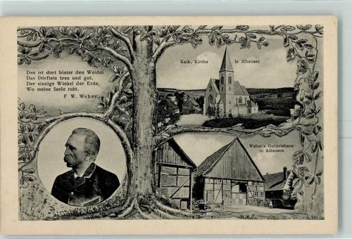 33014 W3490 Alhausen , Westf - Kath. Kirche Gedicht F W Weber