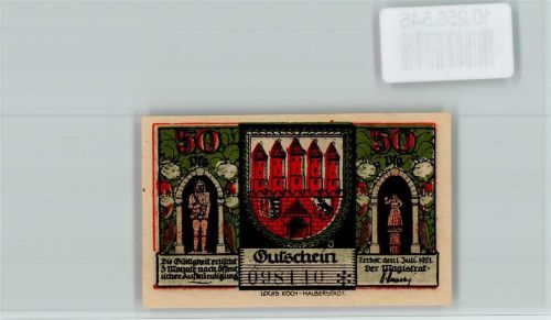 Zerbst Notgeld 50 Pfennig