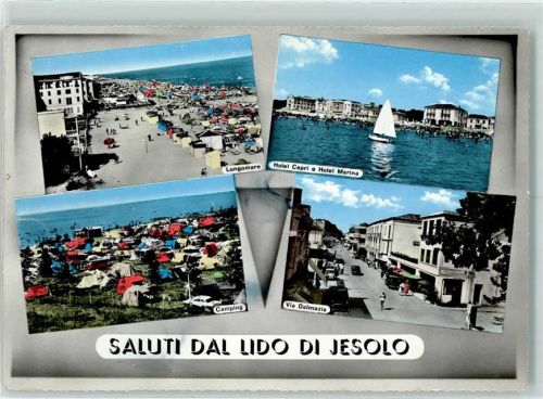 Lido di Jesolo e Pineta Lungomare Hoel Capri e Hotel Marina Segelboot Camping Via Dalmazia