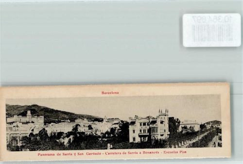 Barcelona Panorama de Sarria y San Gervacio AK
