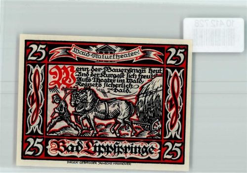 Bad Lippspringe Notgeld Heuwagen