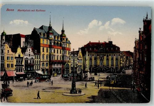53111 W5300 Bonn - Marktplatz mit Rathaus Straßenbahn Autos