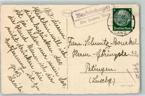 37345 O5601 Bockelnhagen - Landpoststempel über Herzberg Harz Funkergarten Ilsenburg