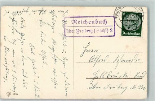 Reichenbach Landpoststempel über Freiberg Sachsen 2