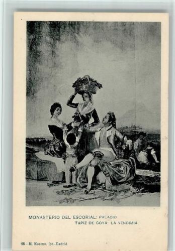 Nr. 46 Gemälde von Tapiz de Goya - 1900 AK Monasterio del Escorial - Historismus , gute Erhaltung