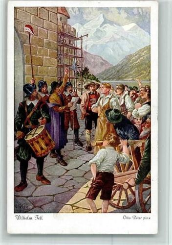 sign Otto Peter - Wilhelm Tell Nr. 3 AK gute Erhaltung - Uvachrom Serie 158 Nr. 3900 AK