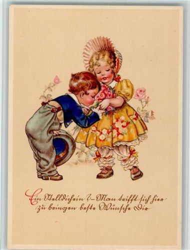 Serie - Verlag Carl Werner Nr. 1053 - Kinderpoesie, Handkuss , gute Erhaltung