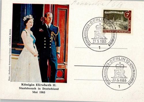 Queen Elizabeth Deutschlandreise 1965, Sonderstempel Berlin,