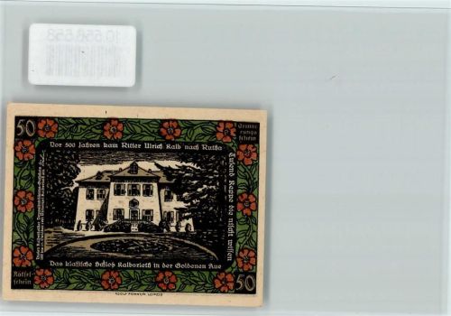 Kalbsrieth Notgeld , das Schloß