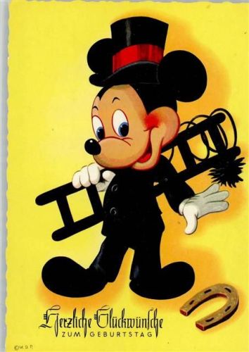 1961 Hans Verlag Nr. 604 - Micky Maus als Schornsteinfeger , Geburtstag