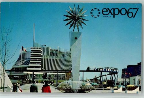 Ausstellung - Expo 1967 - Pavillon of France, sehr gute Erhaltung AK