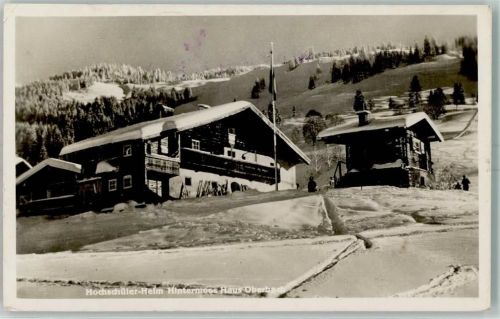 Saalfelden Hochschüler-Heim Hintermoos Haus Oberbach WInter Hüttenstempel