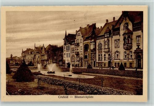 Krefeld 1922 Bismarckplatz , gute Erhaltung AK
