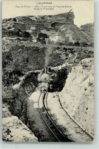 Orcines 1909 l`Auvergne Eisenbahn am Puy-de-Dome im Graben