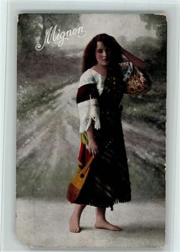 1916 Frau mit einer Laute AK