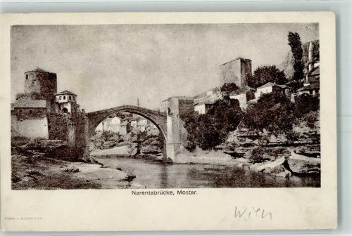 Mostar Narentabrücke K.K. Polizei Lotterie