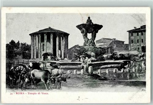 Roma Tempio di Vesta Ochsenfuhrwerk