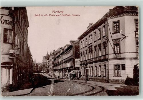 Freiberg Poststraße Erbische Straße Emailleschild MAGGI
