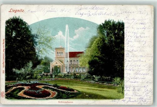 Liegnitz 1900 Schiesshaus mit Park