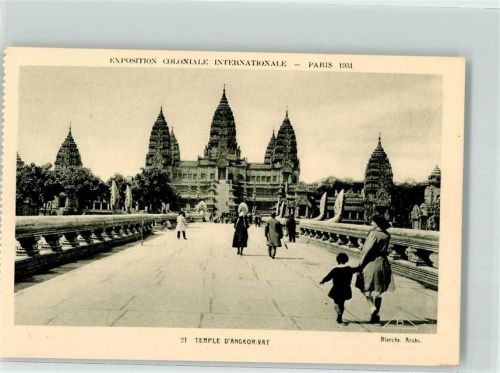Paris Architekt Blanche Exposition Coloniale Internationale 1931 Nr 21 Temple D'Angkor-Vat