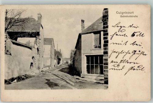 Guignicourt 1916 Bahnhofstrasse Feldpost WK I