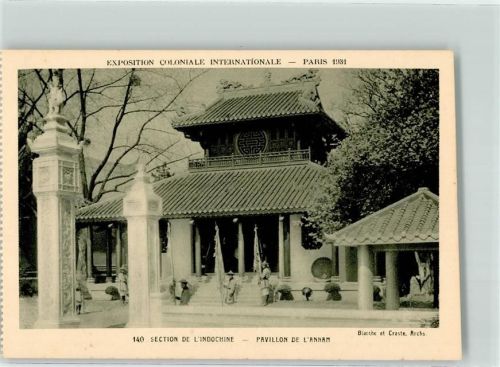 Paris Architekt Blarche et Craste Exposition Coloniale Internationale 1931 Nr 140 Section de L'Indochine Pavillon de L'Annam Architekt