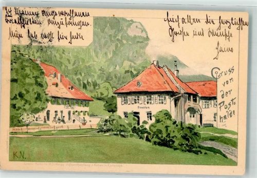 Breitnau 1898 Pension Posthalde sign. K.N.